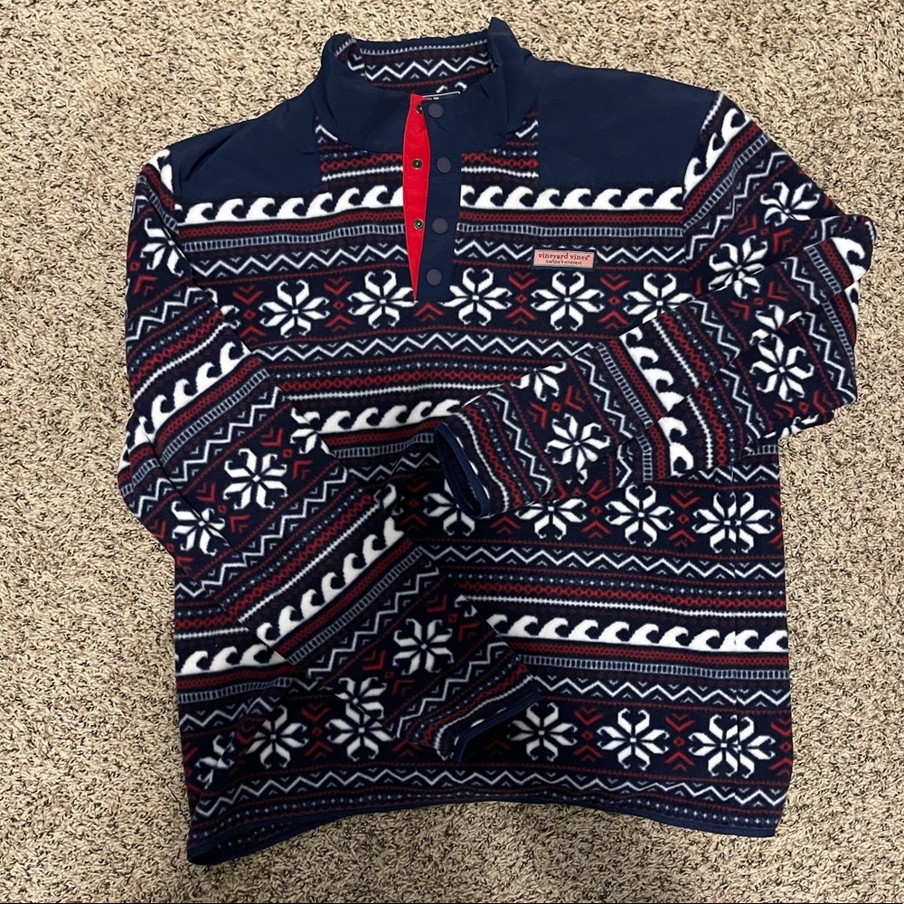 Vineyard Vines Fleece Quarter Snap